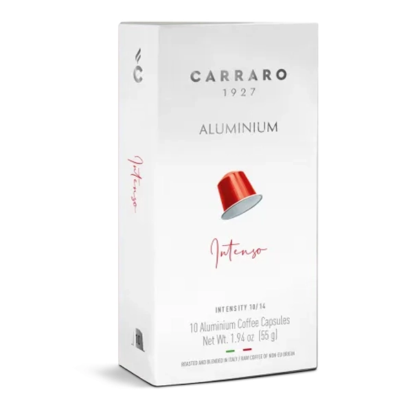 Carraro Intenso Aluminium Espresso Pods 10 Aluminum Coffee Capsules